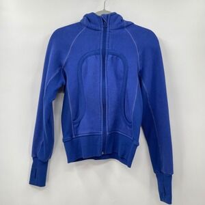 Lululemon Full Zip Hoodie Jacket Thumb Hole Blue Athletic Womens‎
